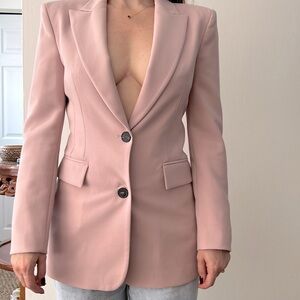 Blush colour blazer from Zara